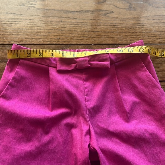 Milly Minis Pink Satin Side Zipper Bow on Waist Pants Girls Size 10 - Picture 8 of 14